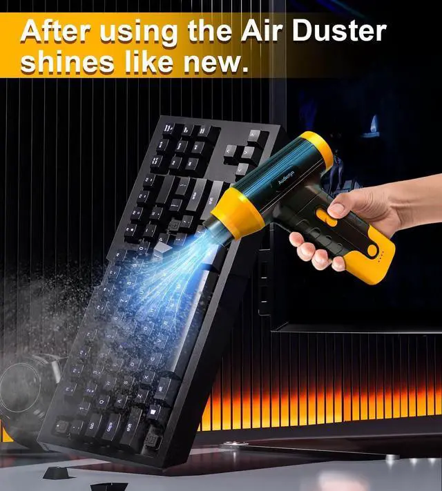 Alt view image 4 of 7 - Cordless Electric Compressed Air Duster - 150000 MRP Electric air Blower for Cleaning Keyboard PC Cameras Electric Air Pump for Inflatable Cushions Air Mattress Beds Boats Swimming Ring