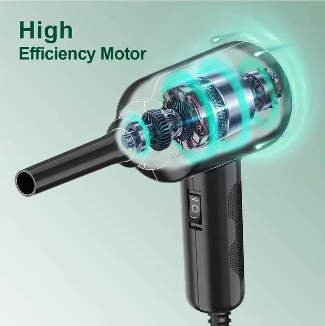 Alt view image 5 of 7 - Air Duster - Electric Air Blower - 5.74oz High Power Cleaning for Computer - PC - 2 Gear Compressed Air