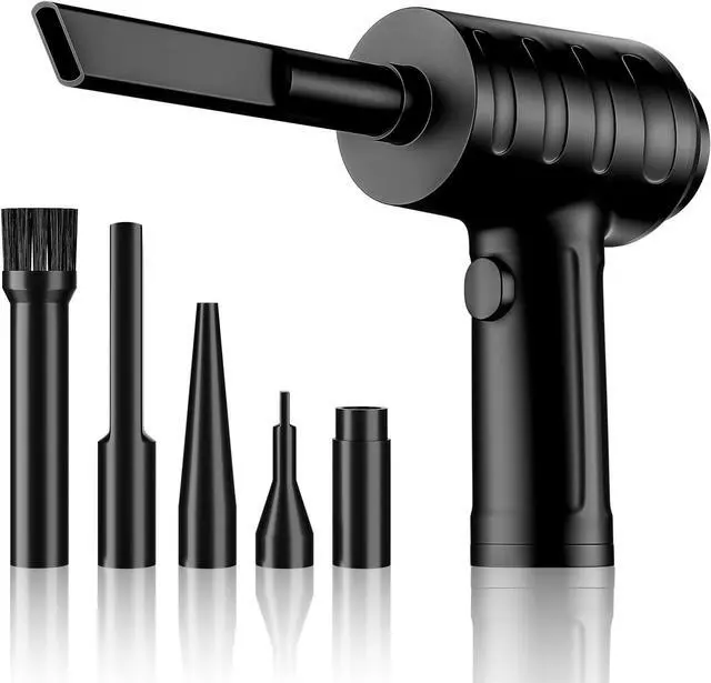 Alt view image 7 of 7 - Compressed Air - 3-Gear to 51000RPM Type-c Fast Charge & Long Lasting Battery Air Duster for Computer Cleaning Dust Crumbs Scraps Black