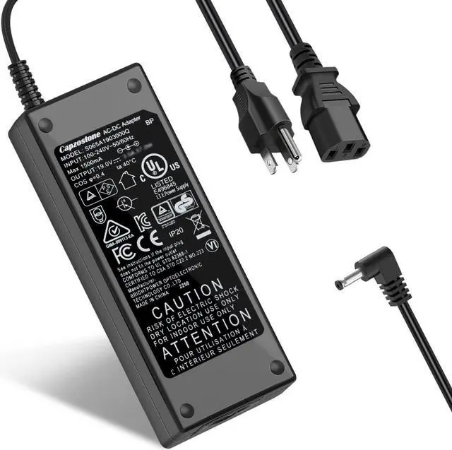 Main image of 19V Laptop Charger for Gateway GWTN156-1BK GWTN156-1BL GWTN156-4BL GWTN156-5BK GWTN156-7BL GWTN156-7BK GWTN141-4BL GWTN141-4GR GWTN141-10BK GWTN141-10BL GWNR71517-BL BK AC Adapter Power Supply