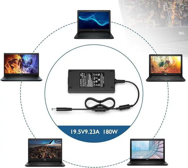 Alt view image 4 of 7 - 180W AC Adapter Laptop Charger Fit for Dell Alienware 13 15 17 R1 R2 R3 R4;Dell Precision 3510 3520 7520 7530 7510 7710 M2800 M4600 M4700 M4800 M6600 M6300 Power Supply Cord