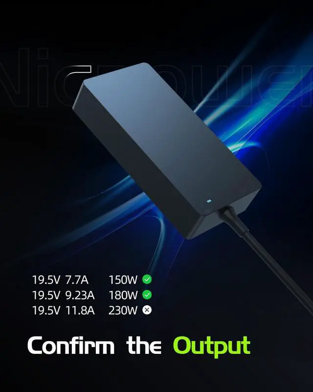 Alt view image 3 of 7 - 180W Charger Fit for Asus Rog GL503VD GL503V GL503GE GL503G GL503 GL703GE GL703VM GL703V GL702VM GL702VT GL502VY GL502VM GL502VS GL502VT GL502V GL502 PG27UQ PG32UQ XG49VQ Power Adapter