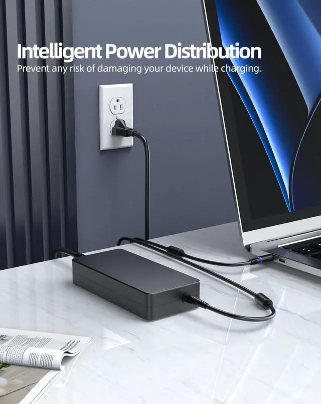 Alt view image 7 of 7 - 10FT 240W Charger (UL Safety Approved) Fit for Dell Alienware M15 R3 R4 R2 R5 R6 R7 M17 R5 R2 R3 R4 M16 R2 G15 G16 G5 G7 15 R2 R3 17 R3 X15 X16 R1 X17 Gaming Laptop Charging Power Supply AC Adapter