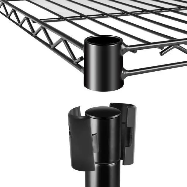 Alt view image 5 of 7 - Simple Deluxe Heavy Duty 5-Shelf Storage Shelving Unit, 1250lbs Loading Capacity, 29.92" D x 13.98" W x 61.09" H, Black