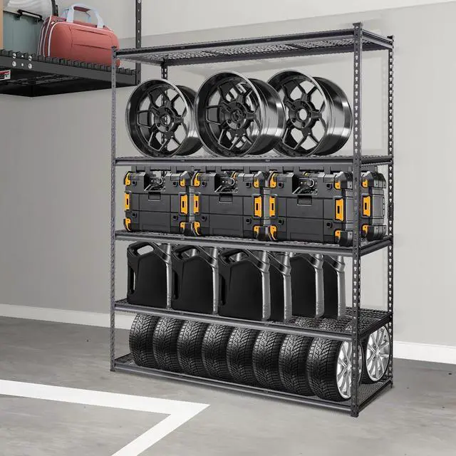 Alt view image 2 of 7 - VEVOR Storage Shelving Unit 5-Tier Adjustable 2000 lbs Capacity 60"x24"x78"