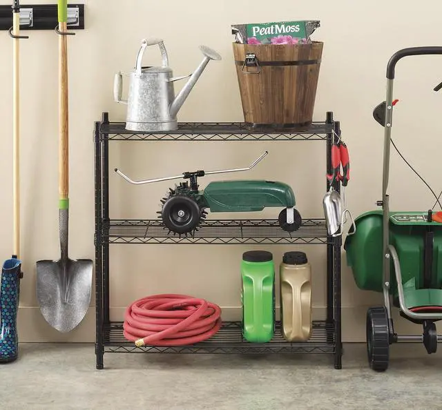 Alt view image 2 of 7 - Whitmor 3 Tier Shelving Unit, Metal Shelving, Adjustable Wire Shelving
