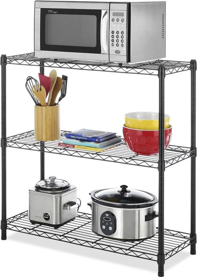 Alt view image 5 of 7 - Whitmor 3 Tier Shelving Unit, Metal Shelving, Adjustable Wire Shelving