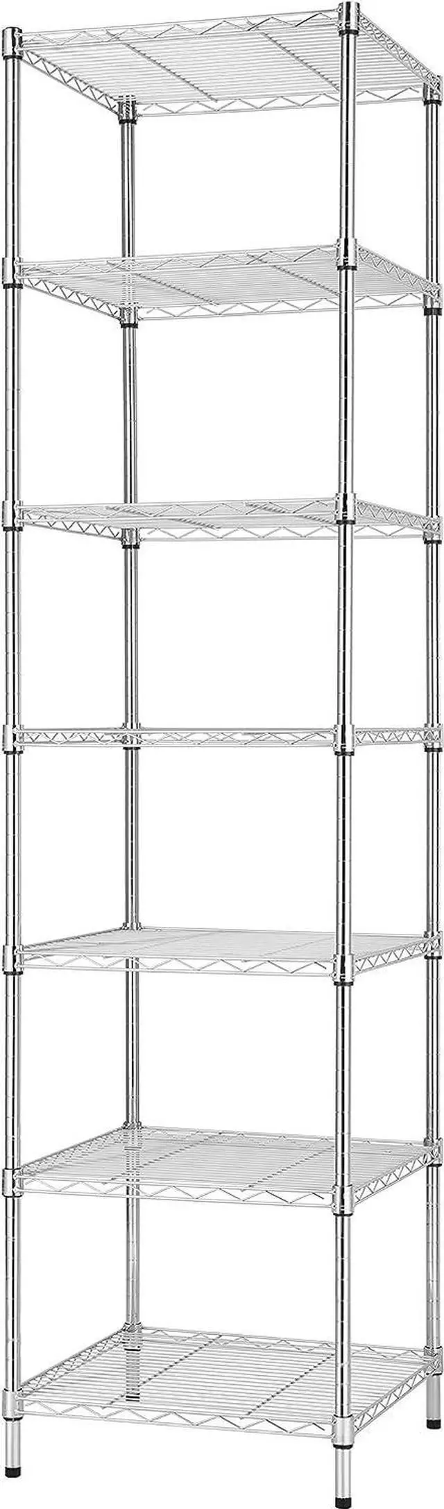 Main image of Finnhomy Heavy Duty 7 Tier Wire Shelving, 18x18x72 inches 7 Shelves Storage Rack with Thicken Steel Tube, Pantry Shelves for Storage, Adjustable Metal Shelving Unit, NSF Certified, Chrome