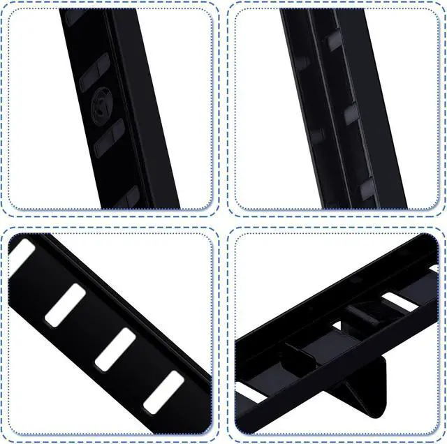 Alt view image 3 of 7 - Yaocom 6 Pcs 36 Inch Shelf Pilaster Mortise Mount Pilaster Strip, Black