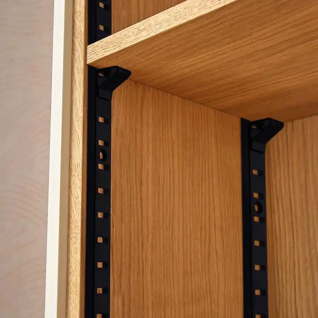 Alt view image 7 of 7 - Yaocom 6 Pcs 36 Inch Shelf Pilaster Mortise Mount Pilaster Strip, Black