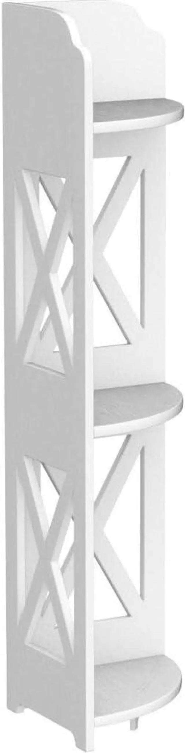 Alt view image 5 of 6 - TuoxinEM Corner Shelves for Bathroom Storage, Waterproof Toilet Paper Holder Stand, White