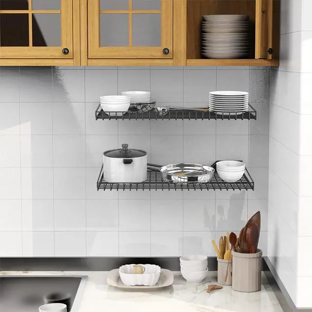 Alt view image 5 of 7 - WALMANN 2-Pack Garage Wall Shelf, 23.5" x 12" Wall Mounted Storage Shelves
