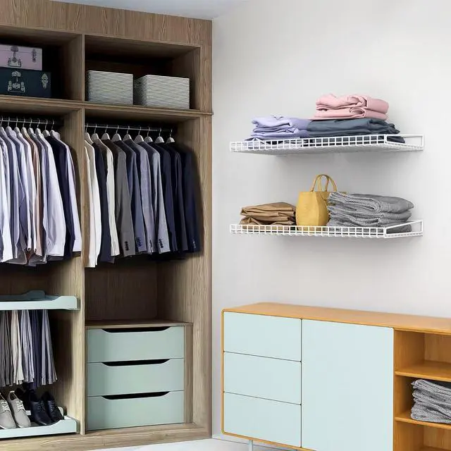 Alt view image 6 of 7 - Ultrawall Wall Mounted Storage Shelf for Garage, 2 Pack Metal Shelf Rack