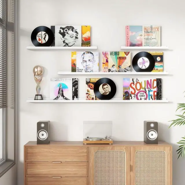 Alt view image 2 of 7 - Picture Ledge Shelf, Floating Shelves for Wall, 36" W Set of 2, White