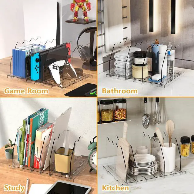 Alt view image 7 of 7 - Ronlap Purse Storage Organizer for Closet Clear Shelf Dividers Rack, 2 Pack