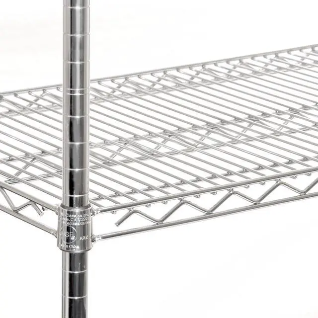 Alt view image 4 of 6 - Seville Classics UltraDurable Heavy Duty NSF Solid Steel Wire Rack Storage Unit Organizer for Garage, Warehouse, Office, Restaurant, Classroom, Kitchen, 5-Tier Shelving, 60" W x 18" D