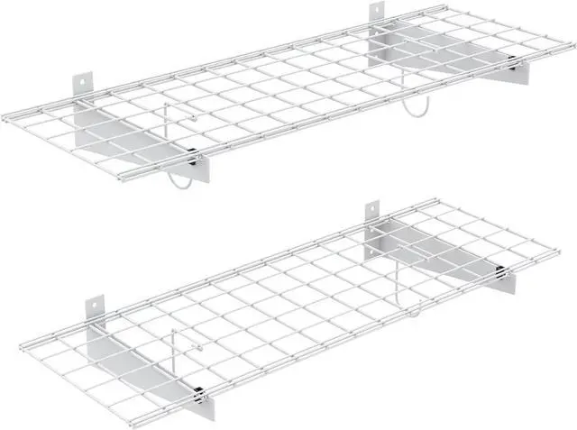 Main image of TORACK 2-Pack Garage Wall Shelves, 15"x45" Wall Mounted Wire Shelves