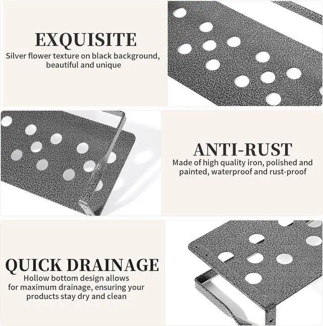 Alt view image 7 of 7 - Uten Floating Shelves Metall Set of 2, Wall Mounted 16 inch