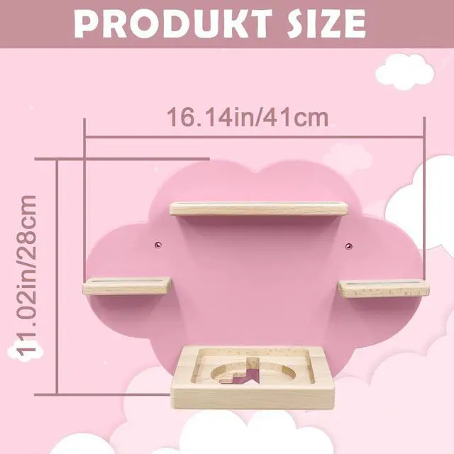 Alt view image 3 of 7 - Taladad for TonieBox and Tonie Shelf Cloud,Tonies Storage for 12-20 Tonie Figures Characters Magnetic Wall Shelf for Tonies Toniebox, Charging Station (Pink)