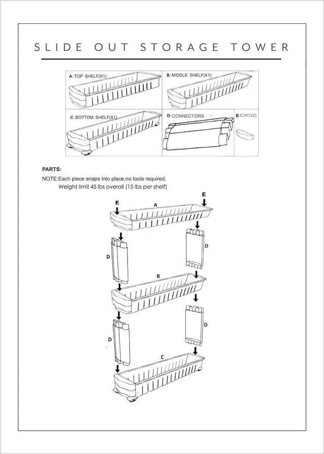 Alt view image 7 of 7 - Modern Home Narrow Sliding Storage Organizer Rack - Laundry/Bathroom/Kitchen Portable Storage Shelves