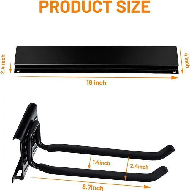 Alt view image 4 of 7 - Wallmaster Garage Storage Organization Wall Mount Folding Chair Hangers
