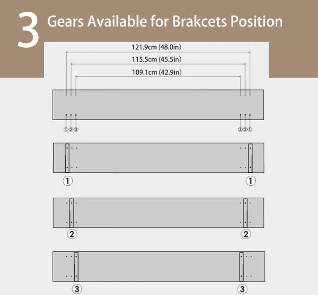 Alt view image 4 of 7 - DINZI LVJ Long Wall Shelves, 55.1Inch Wooden Floating Shelves with Brackets