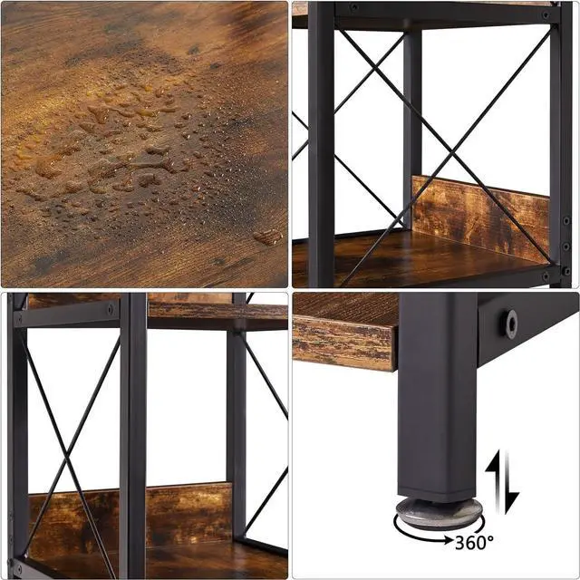 Alt view image 5 of 7 - IBUYKE 6-Tier Tall Narrow Bookshelf,Storage Display Rack,Brown TBC001H