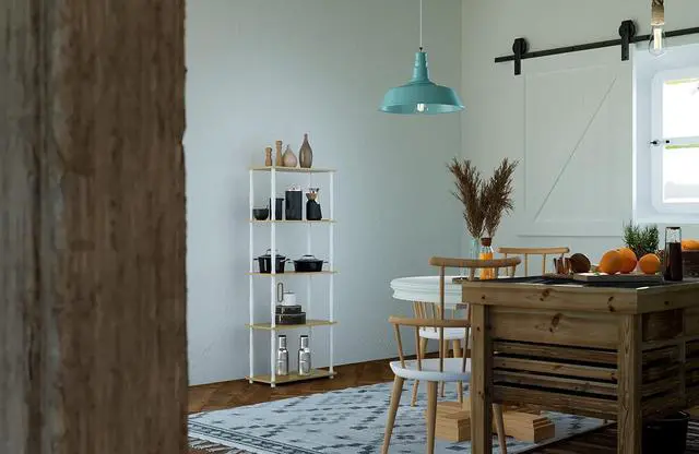 Alt view image 2 of 7 - Furinno TURN-S-TUBE Storage Shelves, 5-Tier Book Shelf, Corner Shelf, Toolless Open Shelves, Classic Tubes, for Organization and Storage, Living Room, Garage, Home Office, Beech