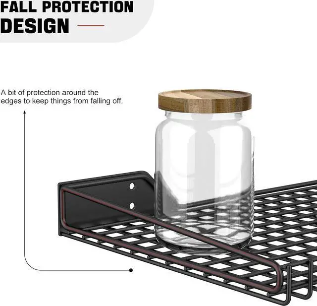 Alt view image 5 of 7 - Ultrawall Wall Mounted Storage Shelf for Garage, 2 Pack Metal Shelf Rack