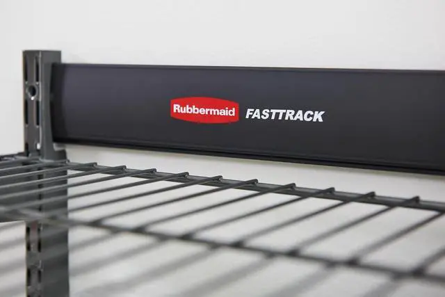 Alt view image 4 of 7 - Rubbermaid Fasttrack Rail Storage 36"x12" 3-Shelf Kit, 350 lbs. Per Shelf, for Home/Garage/Shed/Workshop Organization