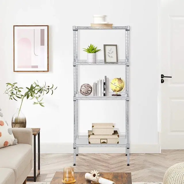 Alt view image 2 of 7 - 4 Tier Storage Shelves, Adjustable Wire Shelf Rack 18 x 12 x 44