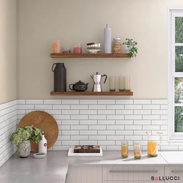 Alt view image 6 of 7 - Ballucci Floating Shelves, 36" Wood Wall Shelf Set of 2, with Invisible Brackets for Bathroom, Living Room, Bedroom, Kitchen, Nursery, 6" Deep, Rustic Brown