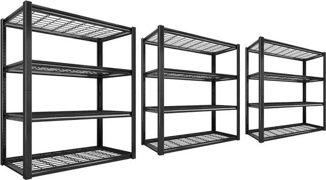 Main image of REIBII 40" W Storage Shelves with Wire Mesh Panels for Garage Organization