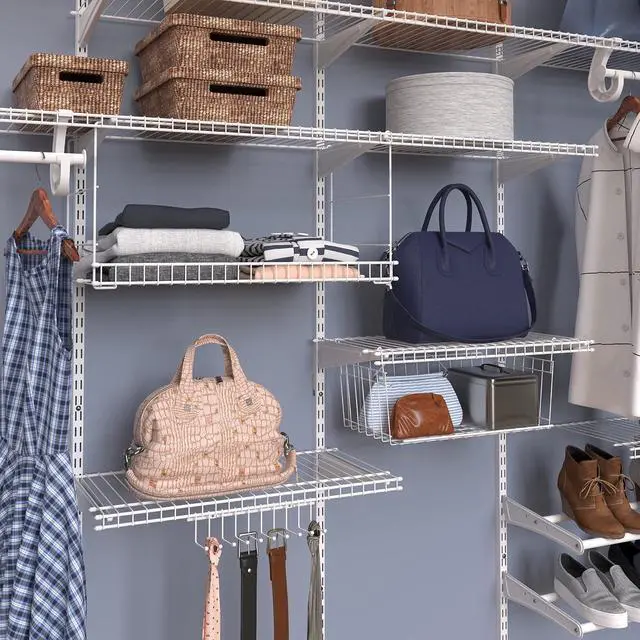 Alt view image 3 of 7 - ClosetMaid Wire Hanging Shelf Basket for Storage, Organization in Closet or Pantry, No Assembly or Installation, Durable, White