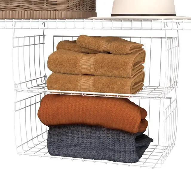 Alt view image 5 of 7 - ClosetMaid Wire Hanging Shelf Basket for Storage, Organization in Closet or Pantry, No Assembly or Installation, Durable, White