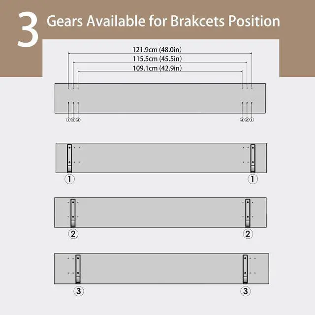 Alt view image 4 of 7 - DINZI LVJ Long Wall Shelves, 55.1Inch Wooden Wall Mounted Shelves, Set of 2