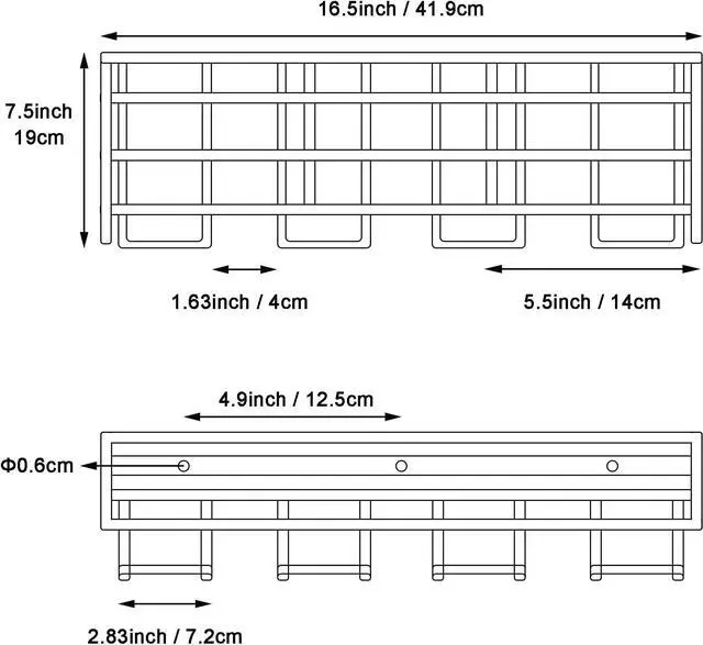 Alt view image 2 of 7 - 2 Pack Heavy Duty Wall Mounted Power Tool Organizer Floating Tool Shelf Storage Rack and Power Tool Holder