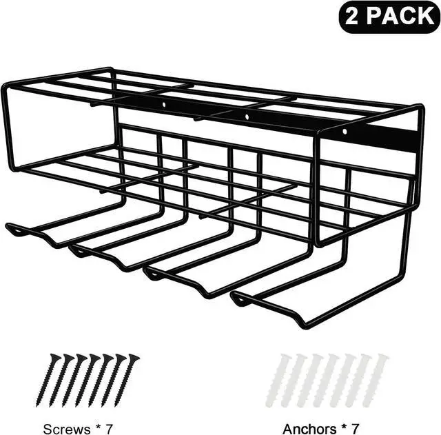 Alt view image 3 of 7 - 2 Pack Heavy Duty Wall Mounted Power Tool Organizer Floating Tool Shelf Storage Rack and Power Tool Holder