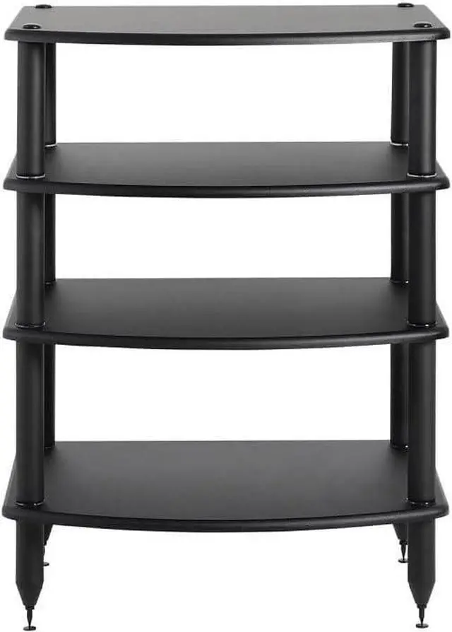 Alt view image 4 of 7 - Pangea Audio Vulcan Four Shelf Audio Rack, Media Stand, and Components Cabinet 4 Shelf Black