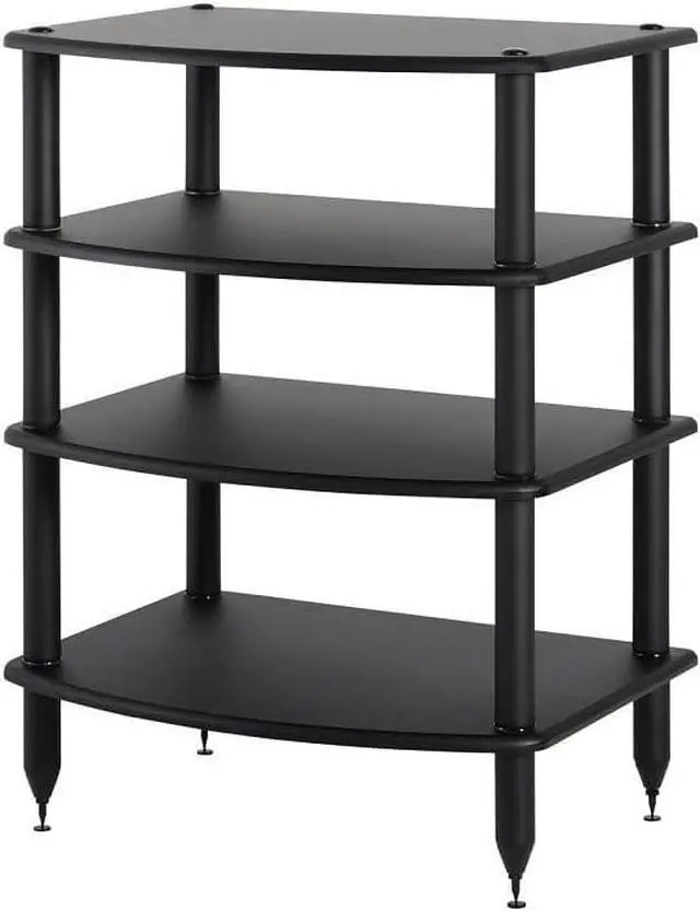 Main image of Pangea Audio Vulcan Four Shelf Audio Rack, Media Stand, and Components Cabinet 4 Shelf Black