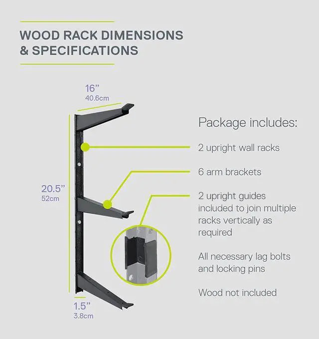 Alt view image 4 of 6 - Delta Heavy Duty Wood and Lumber Storage Rack, Holds Up To 480 lbs - Easy to Install Mounted Rack With Steel Construction for Indoor & Outdoor Storage Solution For Garage, Basement & Pantry Cycle