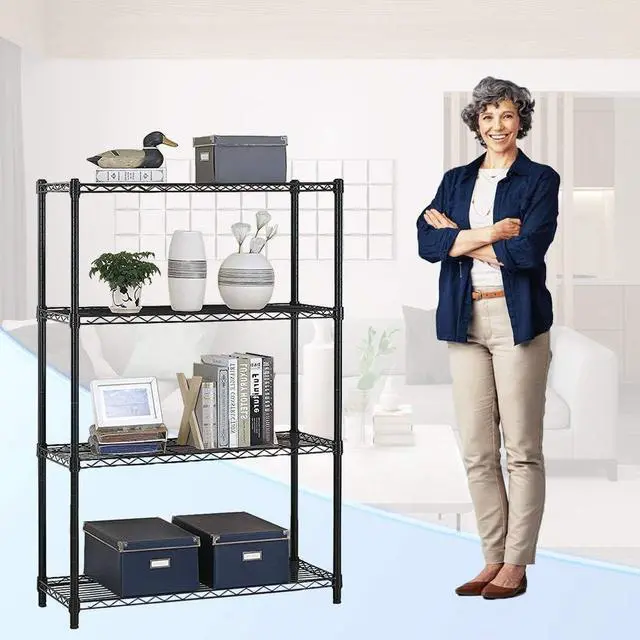Alt view image 4 of 7 - BestOffice 36"x14"x54" 4 Tier Layer Shelf Adjustable Steel Commercial Wire Metal Shelving Rack