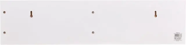 Alt view image 3 of 7 - Kiera Grace Sydney Floating Shelf, Modern Wall Mounted Shelf with 3 Metal Hooks and Mail Holder for Home, Office, 24", White, 1Pack