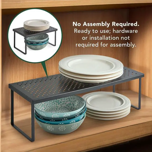 Alt view image 5 of 7 - Nifty Expandable Shelf Rack Adjustable- Black