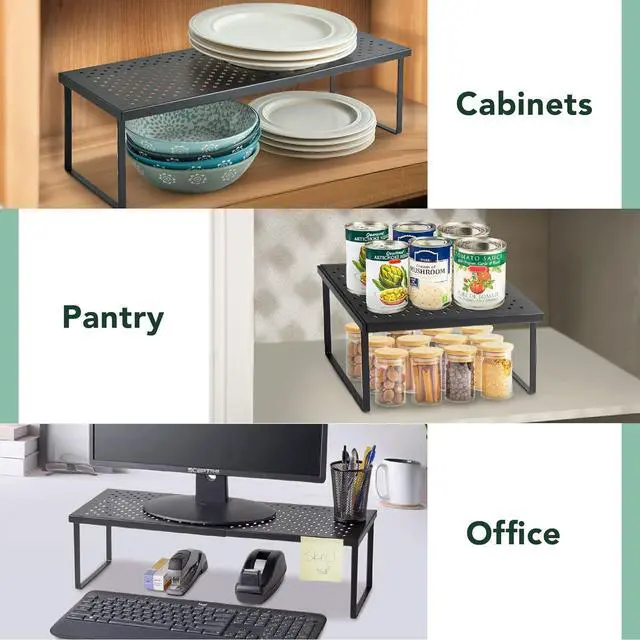 Alt view image 7 of 7 - Nifty Expandable Shelf Rack Adjustable- Black