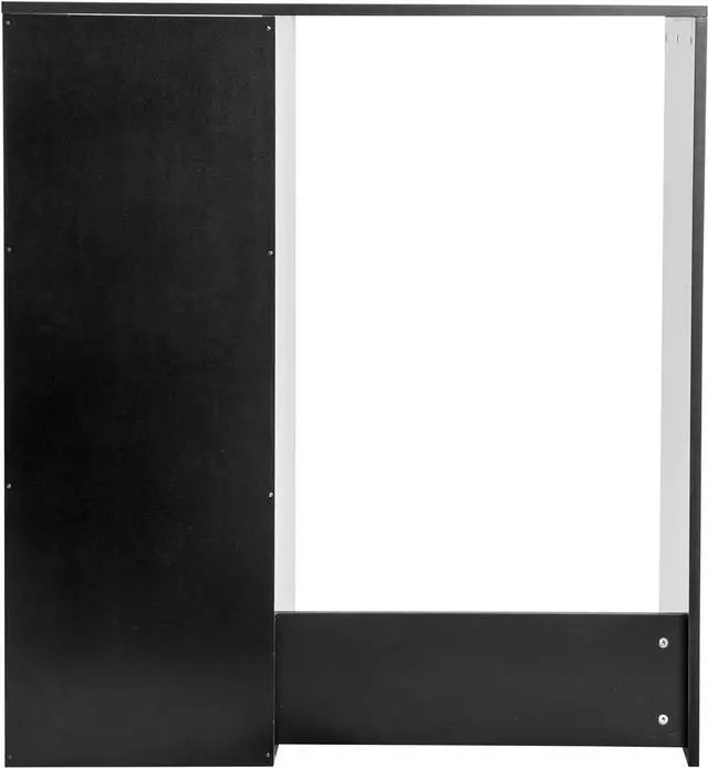 Alt view image 5 of 7 - Flash Furniture Mini Fridge Bookshelf with Multiple Cubbies, Black