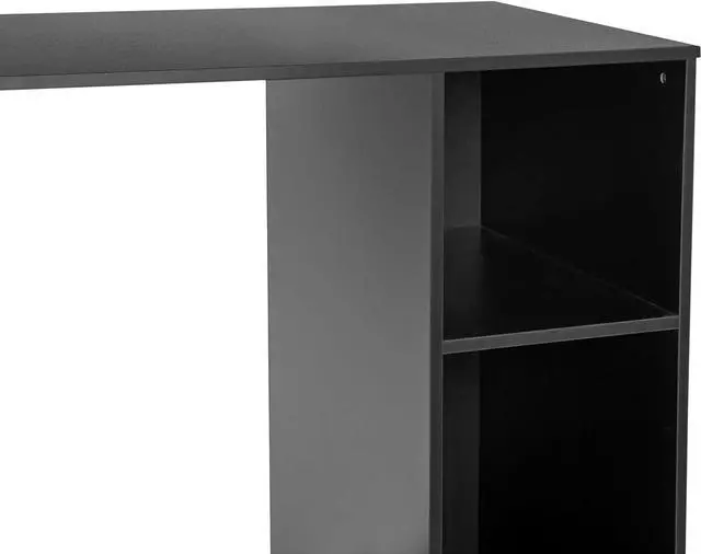 Alt view image 7 of 7 - Flash Furniture Mini Fridge Bookshelf with Multiple Cubbies, Black