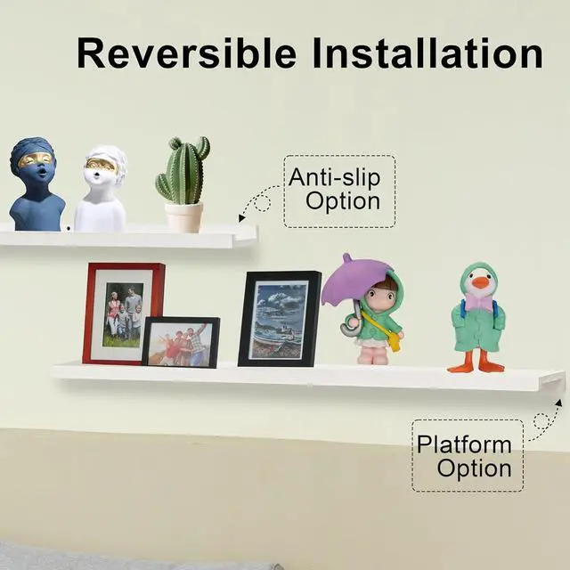 Alt view image 4 of 7 - Picture Ledge Shelf,Floating Shelves for Wall,Photo Shelves With Lip