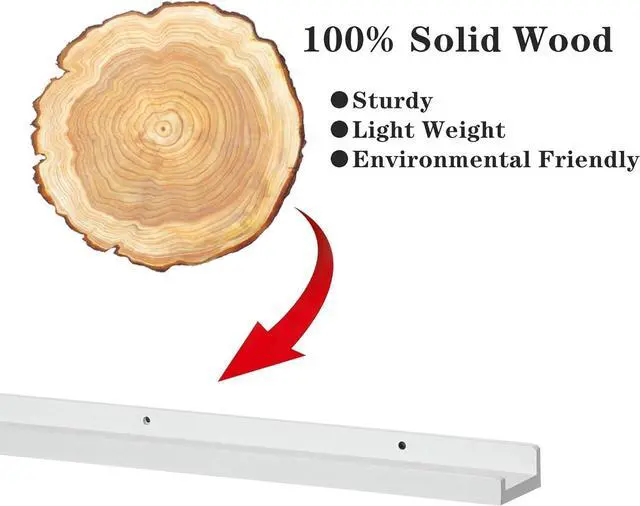 Alt view image 7 of 7 - Picture Ledge Shelf,Floating Shelves for Wall,Photo Shelves With Lip