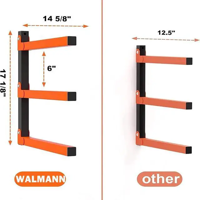 Alt view image 3 of 7 - WALMANN Wall Mount Heavy Duty Lumber Racks, Lumber Storage Rack